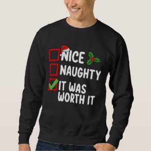 Sweatshirt Jolie Cochon C'était Vale La Peine Liste De Noël
