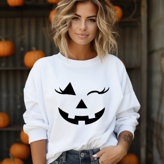 Sweatshirt Jolie fille Jack-o'-lantern Citrouille face Hallow