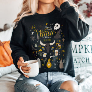 Sweatshirt Jolie Sorcière botanique d'Halloween