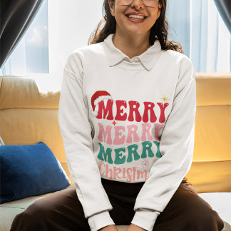 Sweatshirt Jolly Noël Design avec Santa Hat