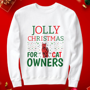 Sweatshirt Jolly Noël Pour Les Propriétaires De Chats Cute Pe