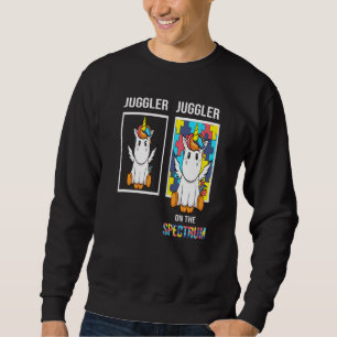 Sweatshirt Jongleur Personnes Avec Autisme Puzzle Licorne Neu