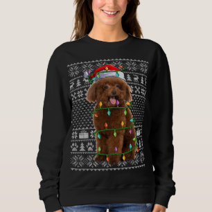 Sweatshirt Jouet Poodle Amoureux des chiens Santa Hat Ugly To
