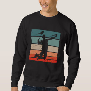Sweatshirt Joueur de badminton smash en sautant