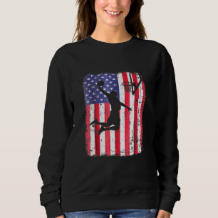 Sweatshirt Joueur de basket-ball Patriotic American Flag Usa