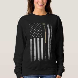 Sweatshirt Joueur de billard Table États-Unis drapeau américa