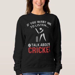 Sweatshirt Joueur de cricket sport père jour pour le cricket