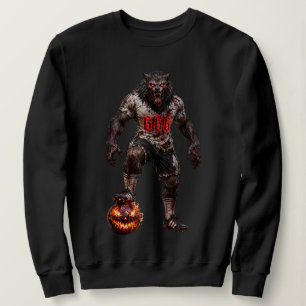 Sweatshirt Joueur de football Loup-Garou Art Horreur Hallowee