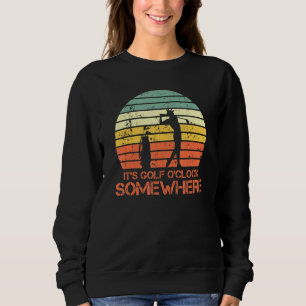 Sweatshirt Joueur de golf Mens Retro Vintage Graphisme Golf