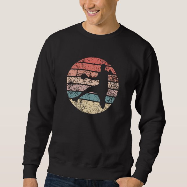 Sweatshirt Joueur de Handball Rétro (Devant)