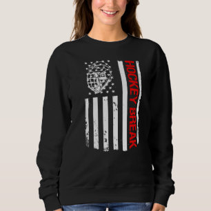 Sweatshirt Joueur de hockey sur glace Drapeau américain