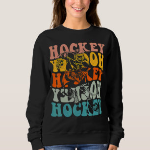 Sweatshirt Joueur de hockey vintage Hommes garçons Enfants