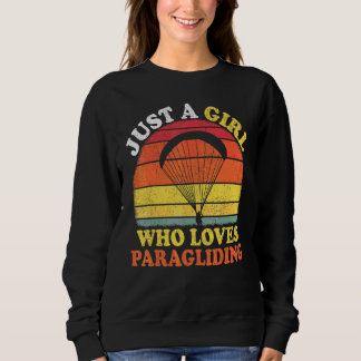 Sweatshirt Joueur de parapente vintage juste une fille qui ai
