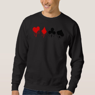 Sweatshirt Joueur de poker du tournoi de nuit du Texas Humble