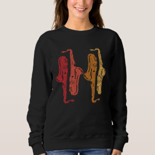 Sweatshirt Joueur de Saxophone Saxaphone Musique Jazz Ténor
