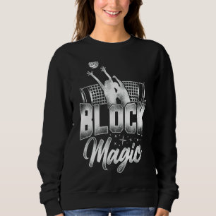Sweatshirt Joueur de volleyball Équipe Bloc Vintage Magie 1