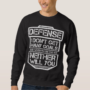 Sweatshirt Joueur drôle de défenseur de T-shirt de hockey s
