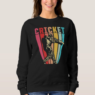 Sweatshirt Joueur vintage de cricket Retro Cricketer Wicket B