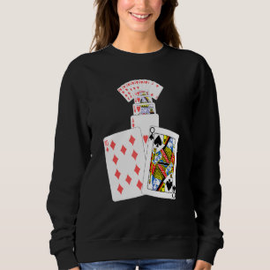 Sweatshirt Joueurs de carte Queen Of Spades Hearts