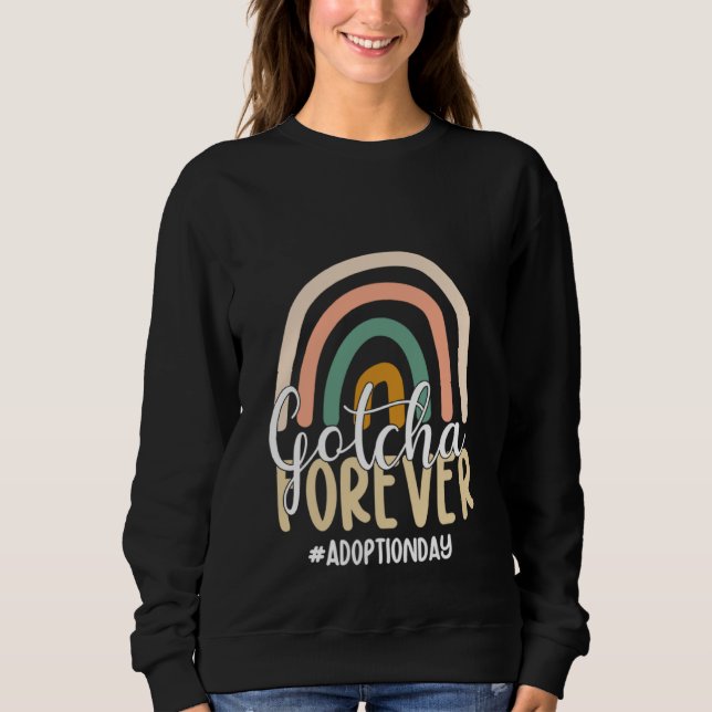 Sweatshirt Jour d'adoption Arc-en-ciel Mamans adoptives Gotch (Devant)