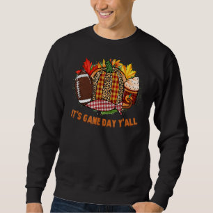 Sweatshirt Jour de jeu Y'all Retro Football Saison Automne Au