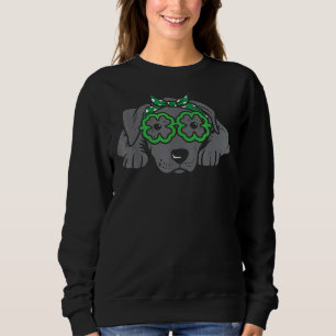 Sweatshirt Jour de la Saint Patrick de lunettes Shamrock à ba