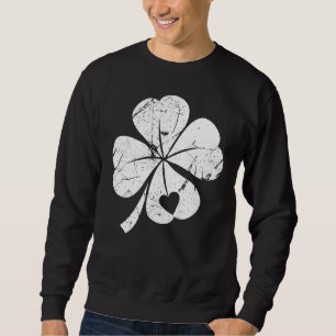 Sweatshirt Jour de la Saint Patrick Lucky Four Leaf Shamrock