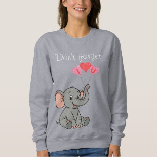Sweatshirt Jour de la Saint-Valentin éléphant mignon