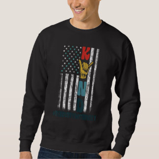 Sweatshirt Jour de l'Unité États-Unis drapeau américain Soyez