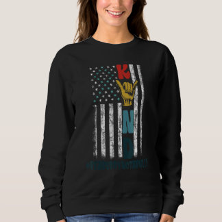Sweatshirt Jour de l'Unité États-Unis drapeau américain Soyez