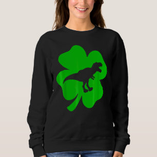Sweatshirt Jour du Shamrock Dino Saint Patricks Dinosa