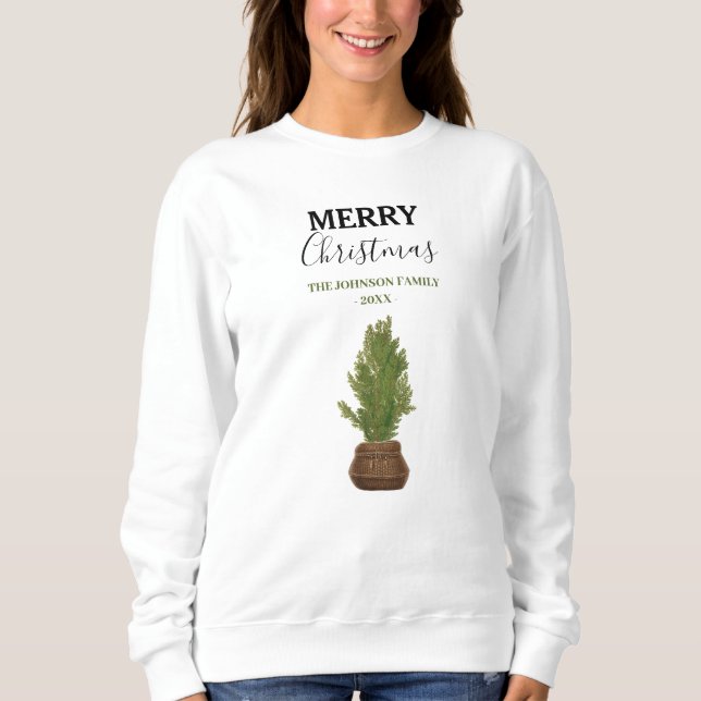 Sweatshirt Jours fériés de Noël rustique (Devant)