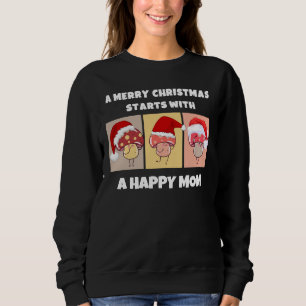 Sweatshirt JOYEUSE CHRISTMAS MUSHROOMS Happy Maman