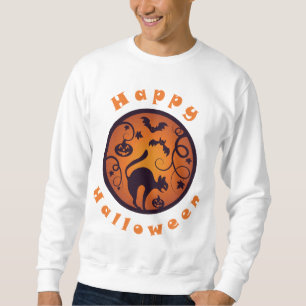 Sweatshirt Joyeuse lanterne d'Halloween araignées et chauves-