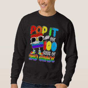 Sweatshirt Joyeux 100 jours de l'école 2e année 100e Pop it B