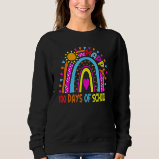 Sweatshirt Joyeux 100e jour d'école Enseignant Enfants 100 jo