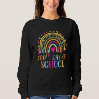 Sweatshirt Joyeux 100e Jour D'école Enseignant Enfants 100 Jo