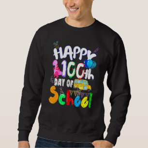 Sweatshirt Joyeux 100ème Jour De Chemise D'École 100 Jours De