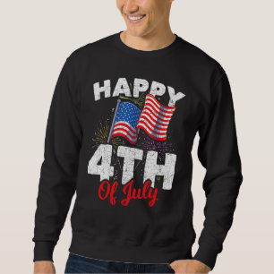 Sweatshirt Joyeux 4 juillet drapeau américain patriotique 4e