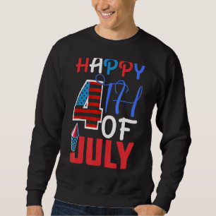 Sweatshirt Joyeux 4 juillet Fête de l'Indépendance 1776 F amé