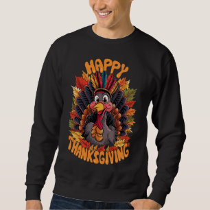 Sweatshirt Joyeux Action de grâce dinde famille automne