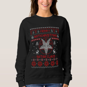 Sweatshirt Joyeux Antinoël Satan Claus Pentagram Upside D