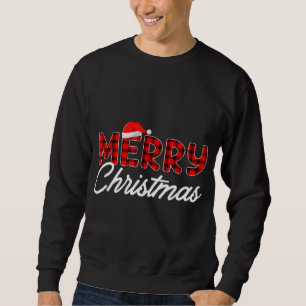 Sweatshirt Joyeux Buffalo de Noël Plaid Rouge Noël Noël Noël