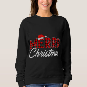 Sweatshirt Joyeux Buffalo de Noël Plaid Rouge Noël Noël Noël