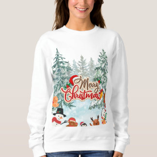 Sweatshirt Joyeux capuchon de Noël