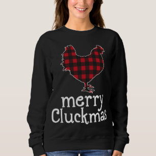 Sweatshirt Joyeux Cluckmas de Noël Poulet rouge