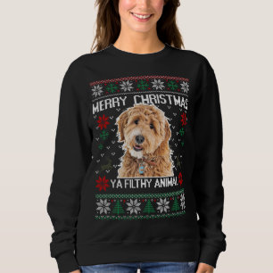 Sweatshirt Joyeux Dogmas Golden Doodle Chien Funny Christmas