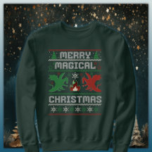 Joyeux Dragon de Noël Magique Moche Sweater Design
