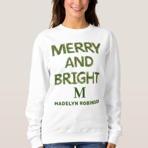 Sweatshirt Joyeux et brillant Monogramme femmes Customisé mod