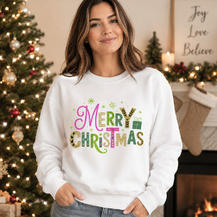 Sweatshirt Joyeux et Lumineux Joyeux Noël 